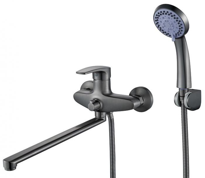 Смеситель для ванны Shevanik S5022T универсальный цвет Оружейная сталь