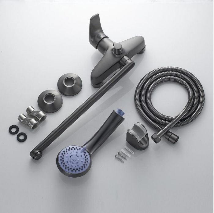 Смеситель для ванны Shevanik S5022T универсальный цвет Оружейная сталь