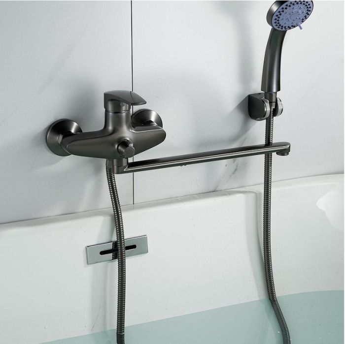 Смеситель для ванны Shevanik S5022T универсальный цвет Оружейная сталь