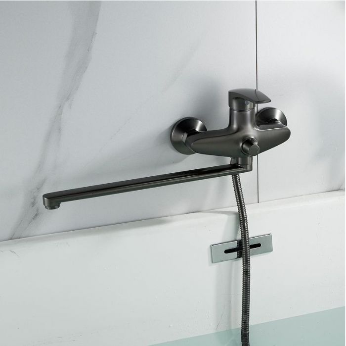 Смеситель для ванны Shevanik S5022T универсальный цвет Оружейная сталь