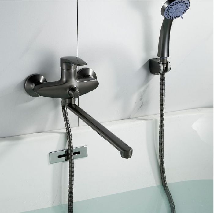 Смеситель для ванны Shevanik S5022T универсальный цвет Оружейная сталь