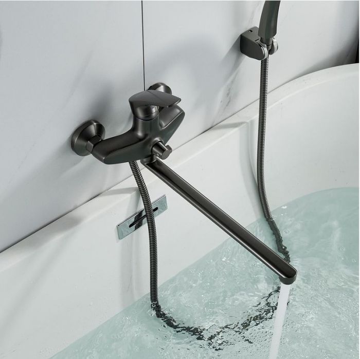 Смеситель для ванны Shevanik S5022T универсальный цвет Оружейная сталь