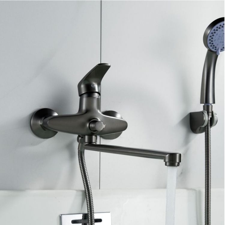 Смеситель для ванны Shevanik S5022T универсальный цвет Оружейная сталь Смеситель для ванны Shevanik S5022T универсальный цвет Оружейная сталь