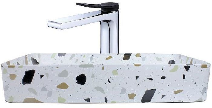 Комплект раковины-чаши Bronze de Luxe 60 1061TR со смесителем Elementi EL21CB Терраццо