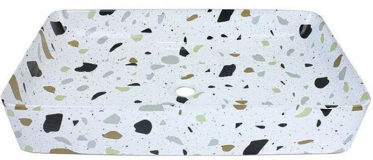 Комплект раковины-чаши Bronze de Luxe 60 1061TR со смесителем Elementi EL21CB Терраццо