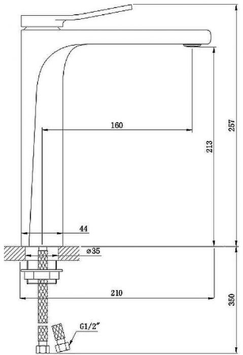 Комплект раковины-чаши Bronze de Luxe 60 1061TR со смесителем Elementi EL21CB Терраццо