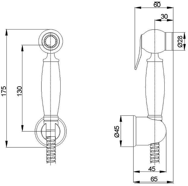 Гигиенический душ D-Lin D61045-A цвет Черный матовый