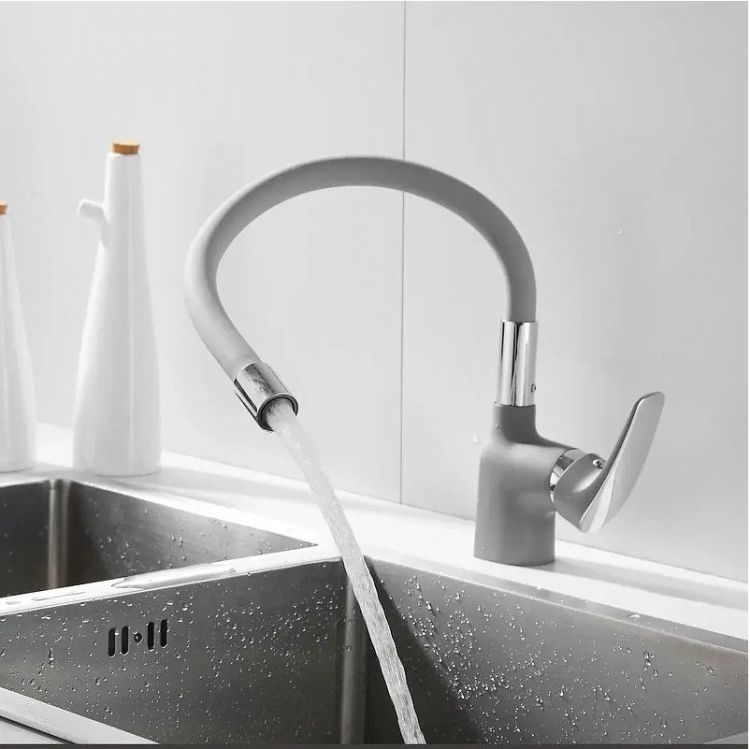 Смеситель для кухни Shevanik S443-9 цвет Серый Смеситель для кухни Shevanik S443-9 цвет Серый