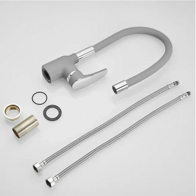 Смеситель для кухни Shevanik S443-9 цвет Серый Смеситель для кухни Shevanik S443-9 цвет Серый