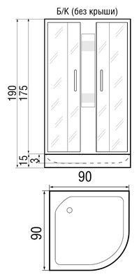 Душевая кабина River Nara Light Б/К 90/15 МТ