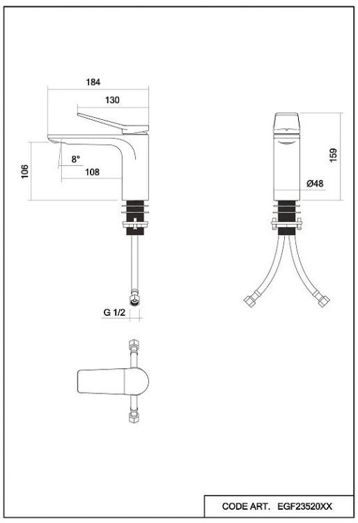 Смеситель для раковины Abelsberg Intensa EGF23520CH цвет Глянцевый хром Смеситель для раковины Abelsberg Intensa EGF23520CH цвет Глянцевый хром