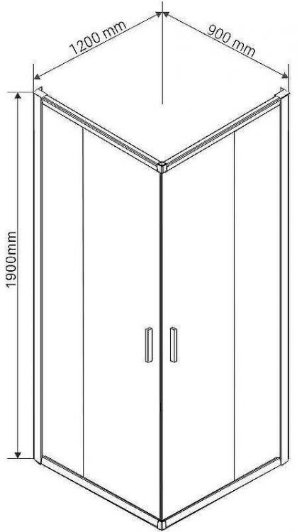 Душевой уголок Vincea Garda 120x90 VSS-1G9012CL профиль Хром стекло прозрачное