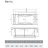 Акриловая ванна Relisan Marina 170x75 Гл000008874 без гидромассажа