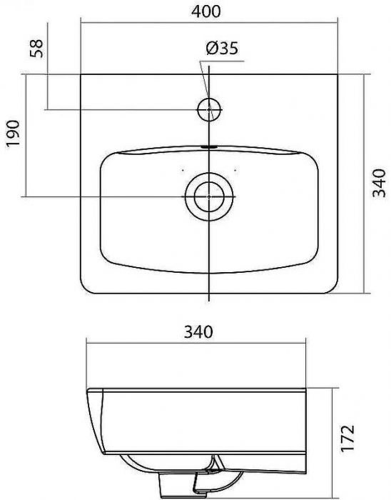 Раковина Santek Нео 40 1WH302183 Белая