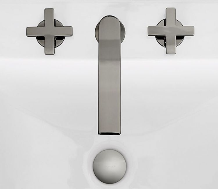 Смеситель для раковины на 3 отверстия Jacob Delafon Composed E73060-3-TT, титан