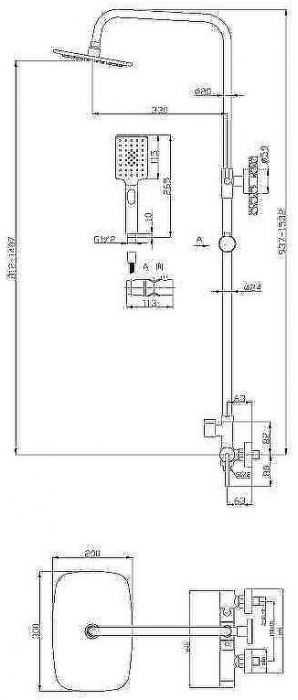 Душевая система BelBagno Acqua ACQUA-DOCM-CRM Хром