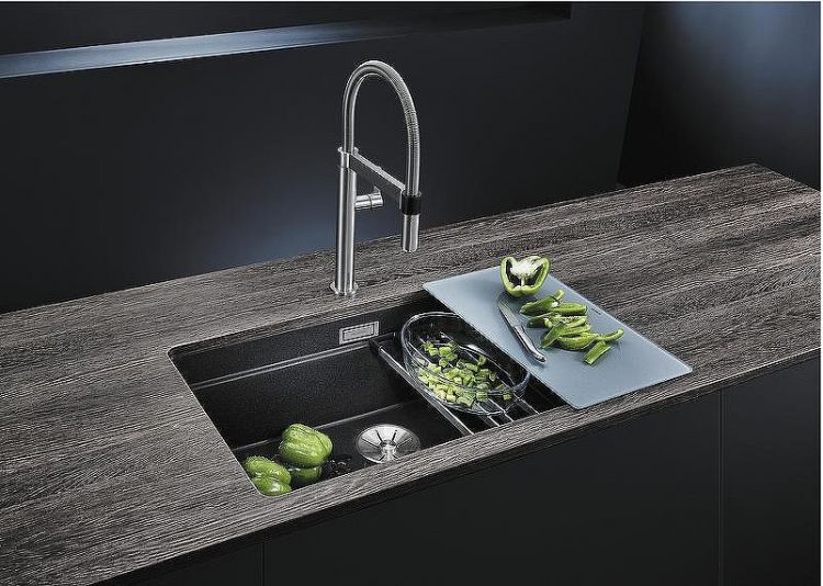 Кухонная мойка Blanco Etagon 700-U Silgranit 525168 Темная скала