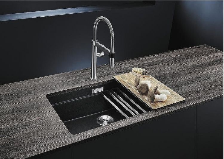 Кухонная мойка Blanco Etagon 700-U Silgranit 525168 Темная скала