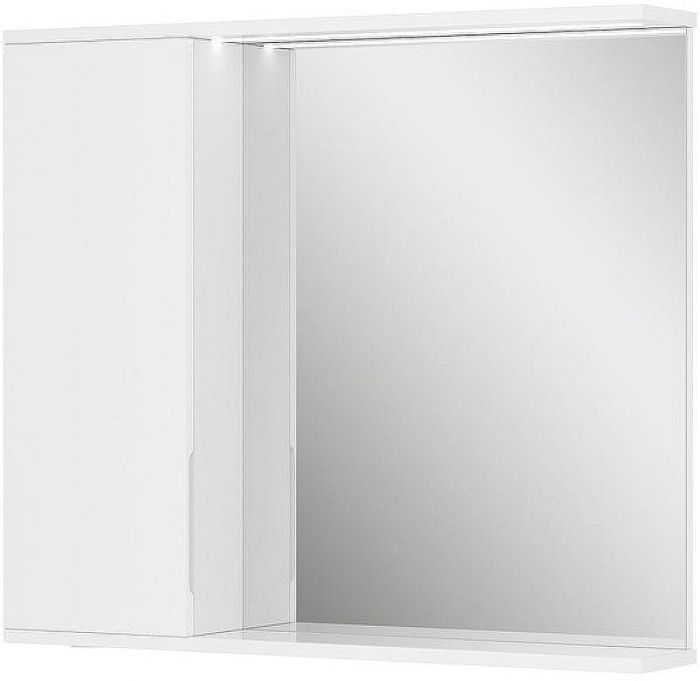 Зеркало со шкафом Volna Lake 80 L zsLAKE80.L-01 с подсветкой Белое