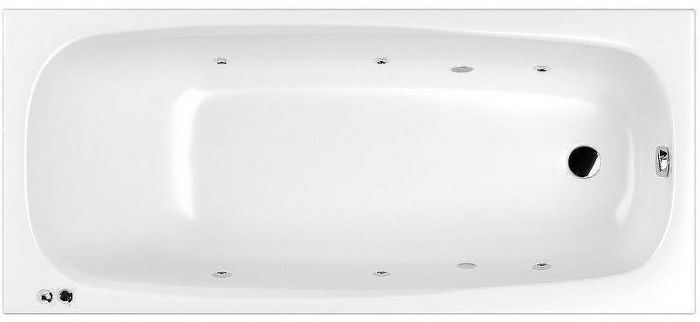 Акриловая ванна Whitecross Layla Slim 170x75 0122.170075.100.SOFT.CR с гидромассажем