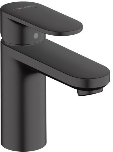 Hansgrohe Vernis Blend Смеситель для раковины, излив 100 мм, с донным клапаном, цвет: матовый черный