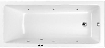 Акриловая ванна Whitecross Wave 170x75 0101.170075.100.SOFT.CR с гидромассажем