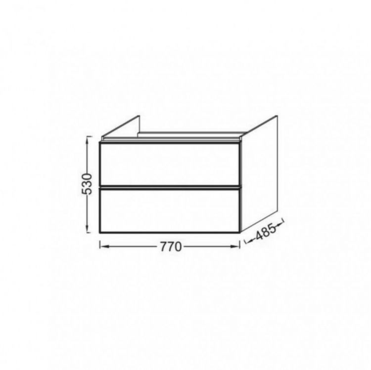 Тумба под раковину Jacob Delafon Odeon Up 75 см EB895RU-J5 белый