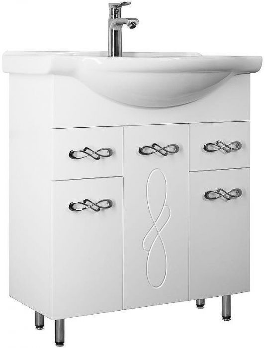 Тумба под раковину Style Line Венеция 75 ЛС-00002282 Белый глянец