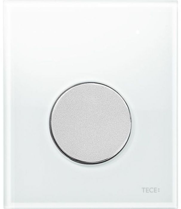Клавиша смыва Tece Loop Urinal Glass 9242659 для писсуара Белая Хром матовый