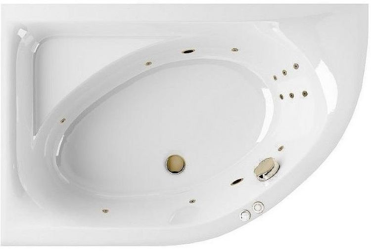 Акриловая ванна Excellent Aquarella 150x100 L WAEX.ARL15.LINE.BR с гидромассажем