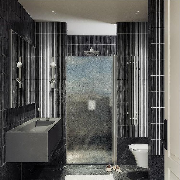 Душевая дверь Maybah Glass MGD-814-5 900x1980 на монопетле Хром матовый стекло сатиновое