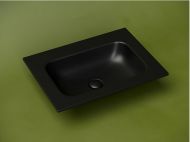 Раковина накладная CERAMICANOVA Grace прямоугольная, без отверстия под смеситель, цвет черный матовый, CN7011MBwx