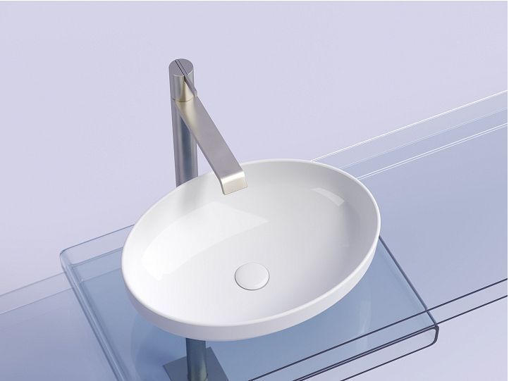 Умывальник CERAMICANOVA Element чаша накладная овальная 502x363x145 мм CN6056