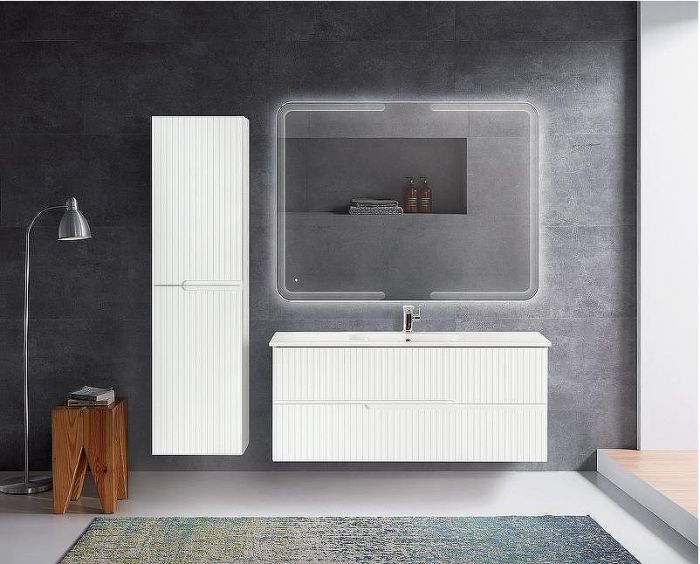 Тумба под раковину Cezares Duet 120 DUET-1200-2C-SO-BL подвесная Bianco Lucido