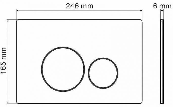 Клавиша смыва Grossman Style 700.K31.05.42M.42M Графит сатиновый