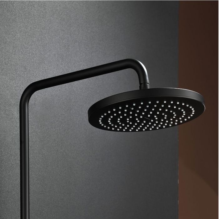 Душевая система Abelsberg Perfecta SNS61102MB с термостатом цвет Вулканический черный