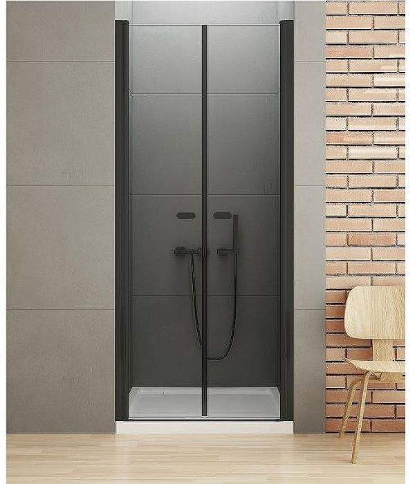 Душевая дверь New Trendy New Soleo Black 100 D-0216A профиль Черный стекло прозрачное