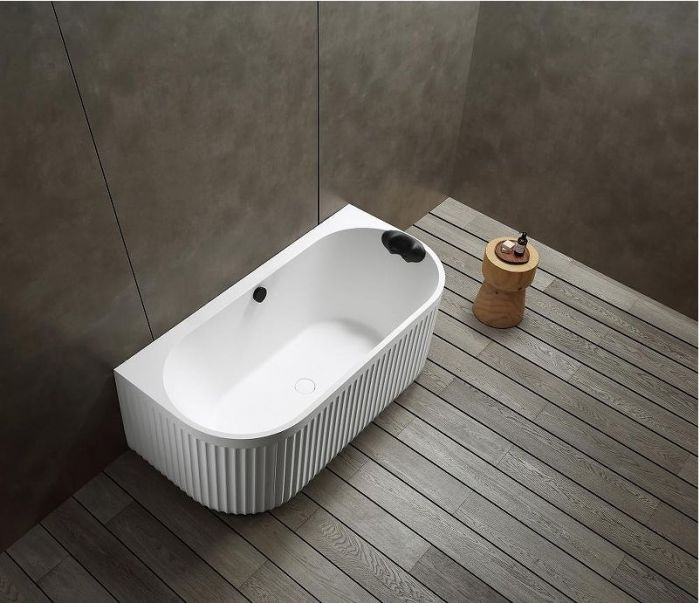 Ванна из искусственного камня Abber Leipzig 170x80 AM9916 Белая матовая без гидромассажа