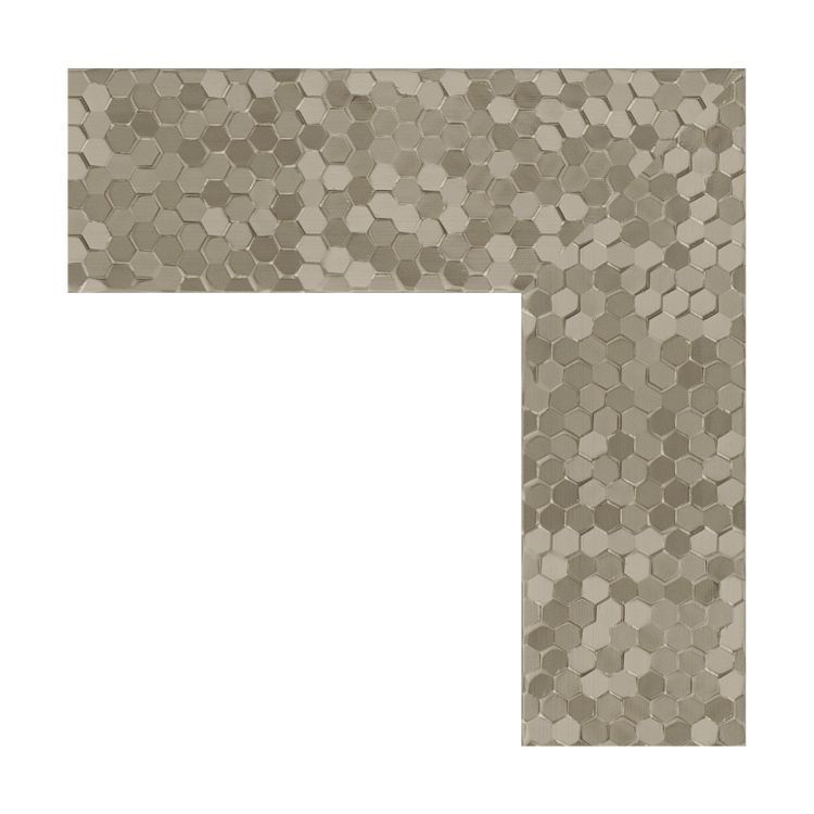 Зеркало EVOFORM  DEFENITE BY 3244 76x76 соты титан 70 мм в багетной раме