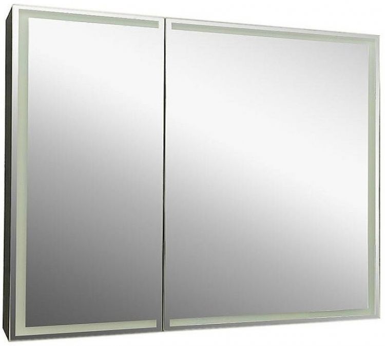 Зеркальный шкаф Континент Mirror Box black Led 100 МВК051 с подсветкой Черный