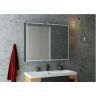 Зеркальный шкаф Континент Mirror Box black Led 100 МВК051 с подсветкой Черный