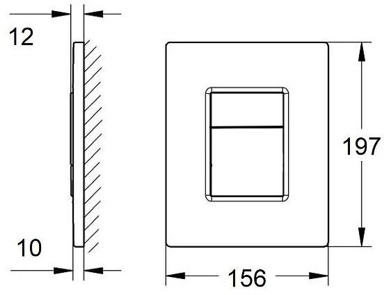Клавиша смыва Aquatek PNN-0000003 цвет Хром матовый