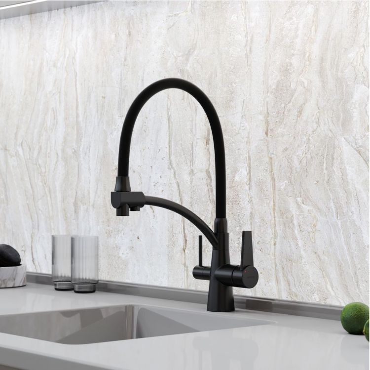 Смеситель для кухни Sancos Eri с гибким изливом, цвет матовый черный/черный, SC4001MB