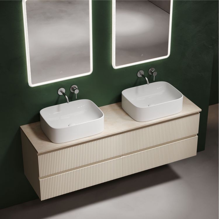 Столешница для ванной комнаты SANCOS из керамогранита SANCOS Kreman 1600х460 без отверстия под смеситель,TT160A2 Столешница для ванной комнаты SANCOS из керамогранита SANCOS Kreman 1600х460 без отверстия под смеситель,TT160A2