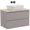 Тумба подвесная SANCOS Snob R, Doha Soft 790х445х500, под столешницу без отверстия под смеситель, цвет Kreman, SNR80SM