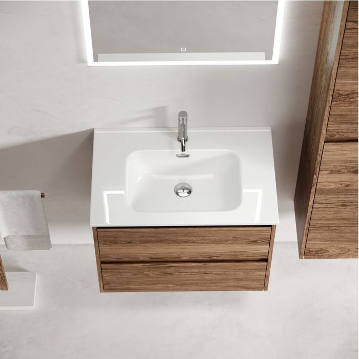 Тумба подвесная SANCOS под раковину Libra, дуб чарльстон 590х450х500 мм, LB60ECH