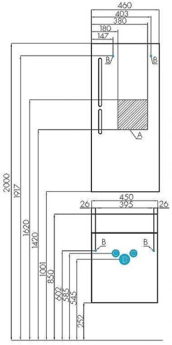 Тумба под раковину Aquaton Эклипс 45 1A172701EK560 подвесная Эбони темный