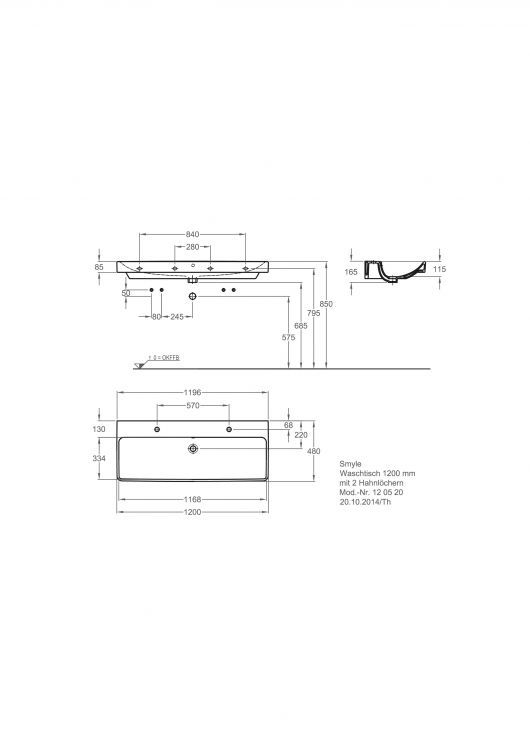 Раковина Keramag Smyle, 120520000