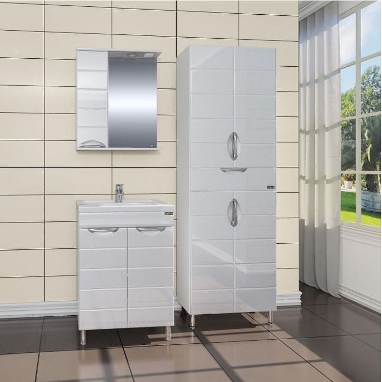 Шкаф пенал СанТа Родос 60 Белый