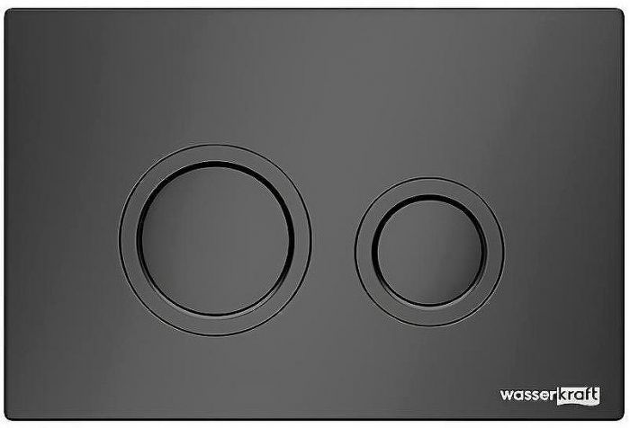 Инсталляция WasserKRAFT Abens 20TLT.010.ME.BL.MB01 для унитаза Черное стекло с Черной матовой клавишей смыва